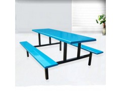 广州学校食堂餐桌椅 长条形设计可供八人使用