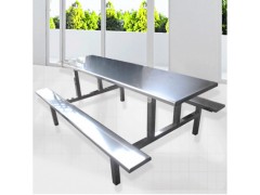 不锈钢连体食堂餐桌 给学生一个舒适的用餐环境